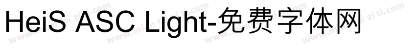 HeiS ASC Light字体转换